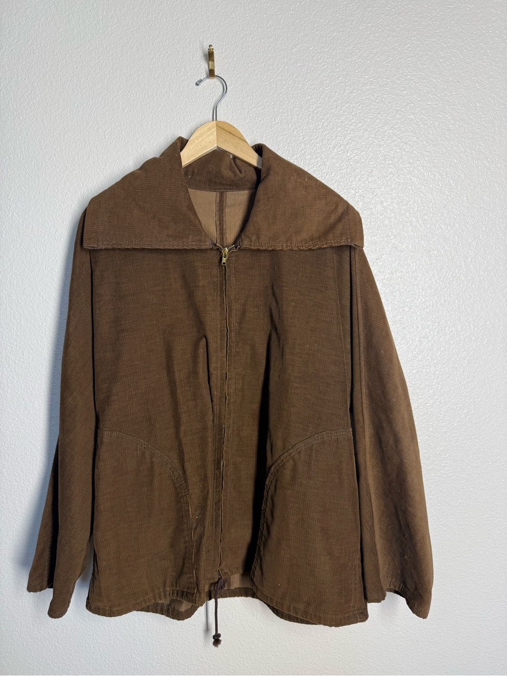 Women’s Lightweight Brown Zip-Front Shirt Jacket
